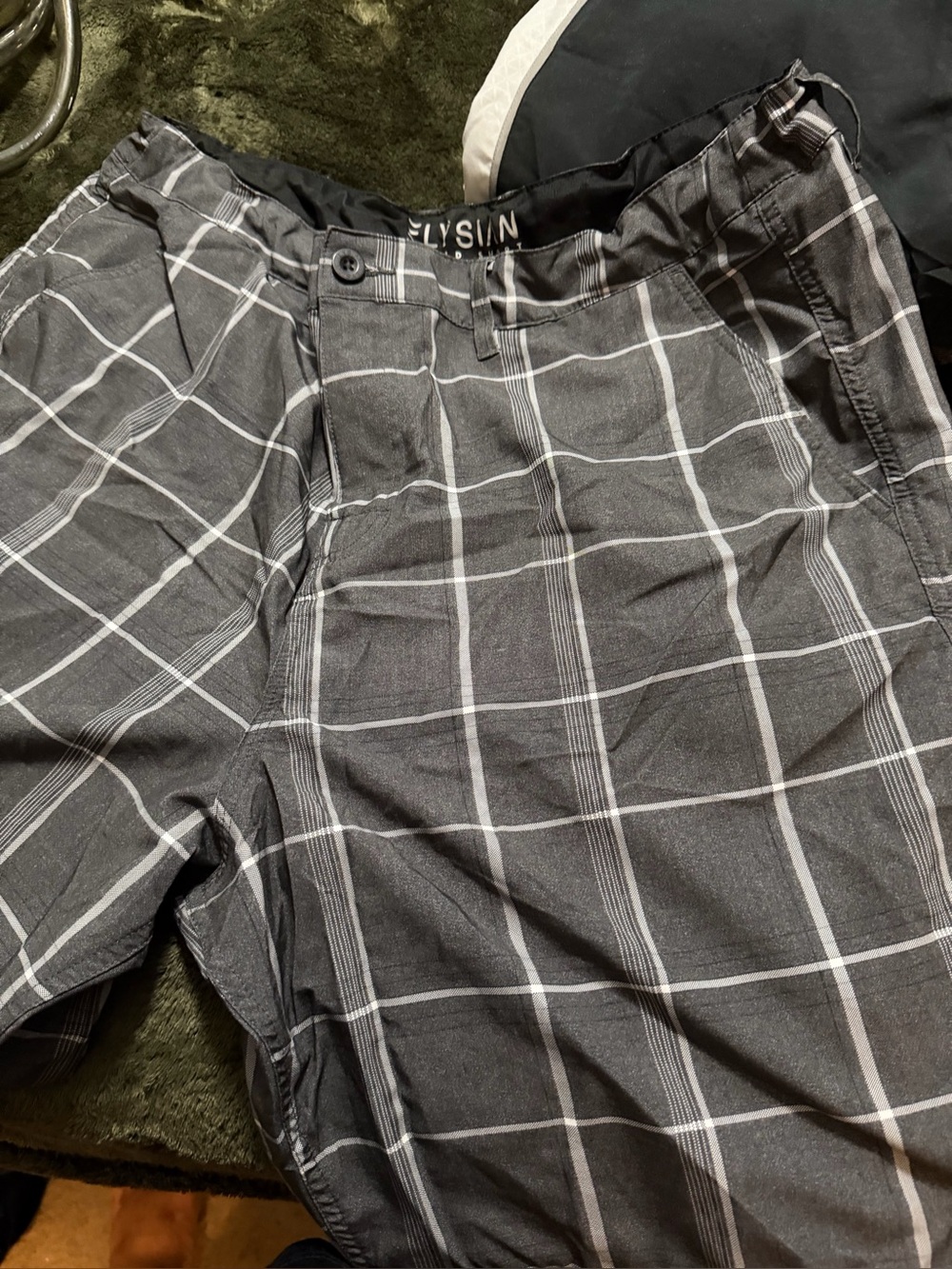Elysian Black & White Plaid Shorts